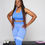 Thumbnail: Blue Leopard two piece leggings set Waist and butt sculpture