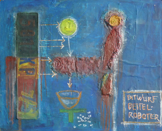 Günter Rocznik, Collage mit Öl