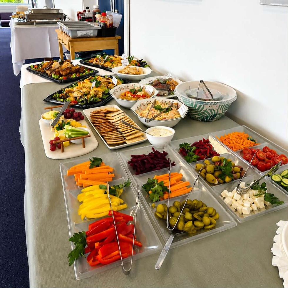 Fresh and healthy team day lunch served for PFE Medical colleagues at Wade Conference Centre.