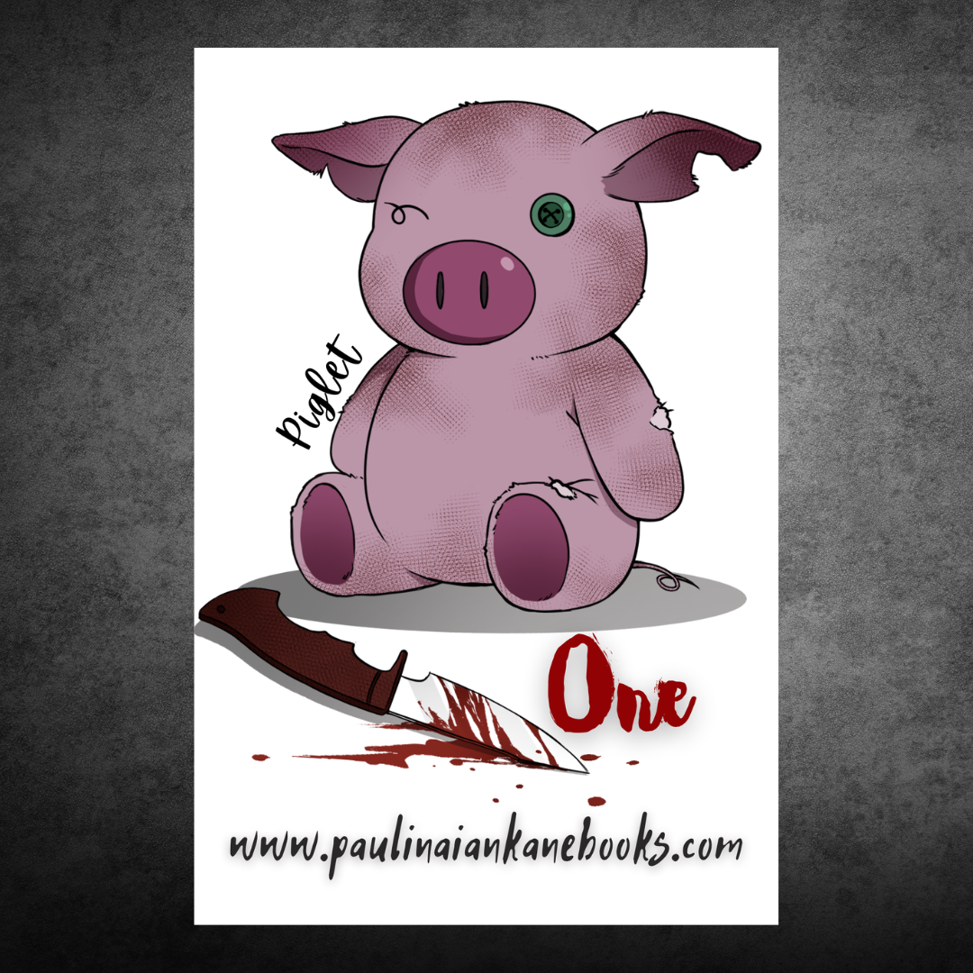 Piglet rectangular sticker 2.9x2.1 inches