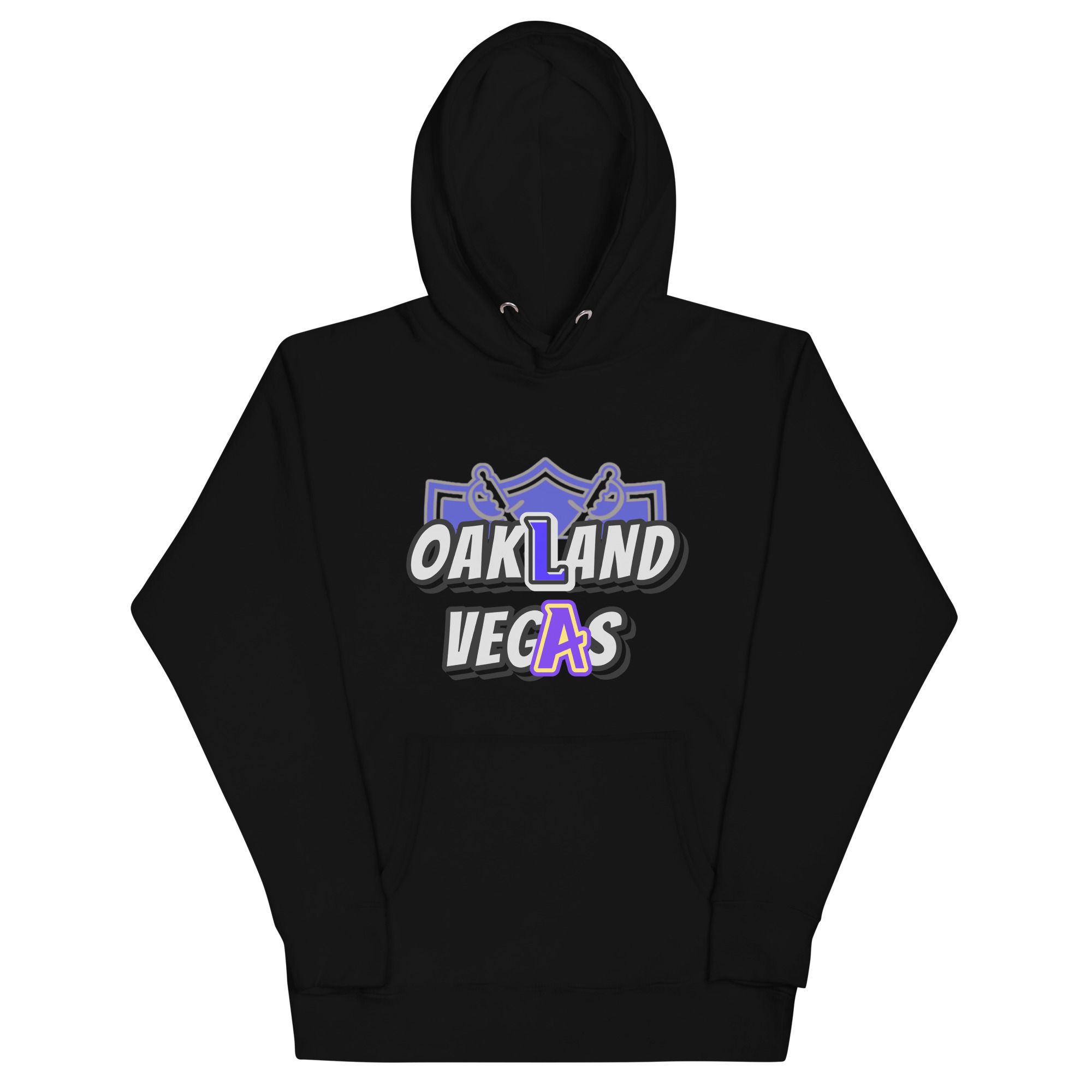🔥 Oakland Vegas Hoodie – Crowned in Purple & Blue Legacy