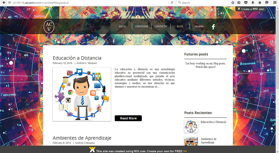 Captura de mi Blog