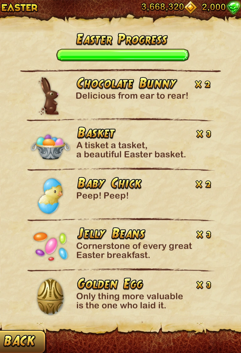 Game updates in Easter holiday examples