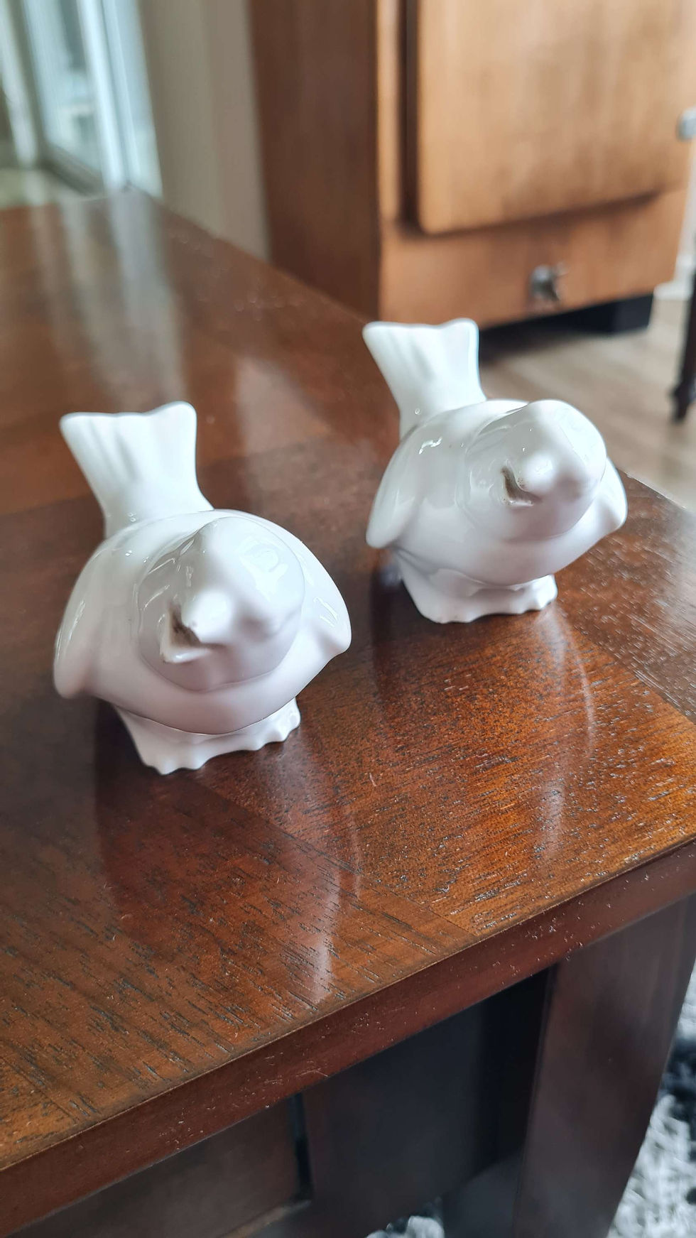 Miniatura: Pareja de gorriones de Porcelana Alemana 