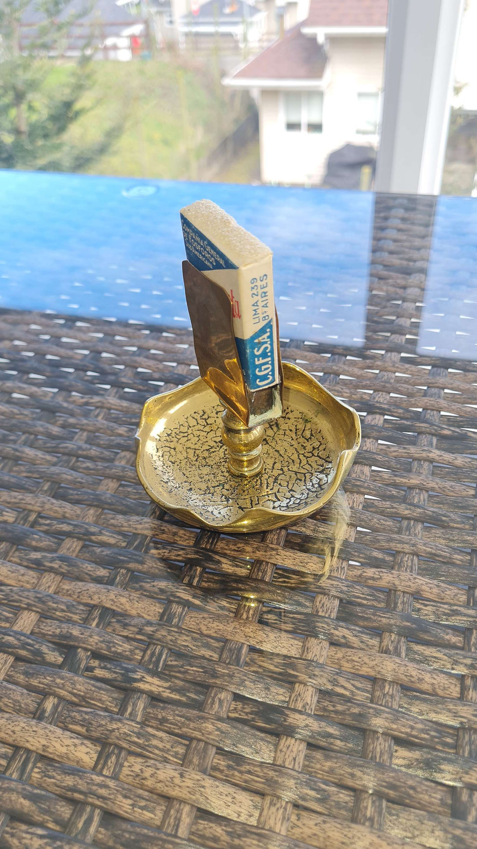 Miniatura: Porta fósforos de Bronce