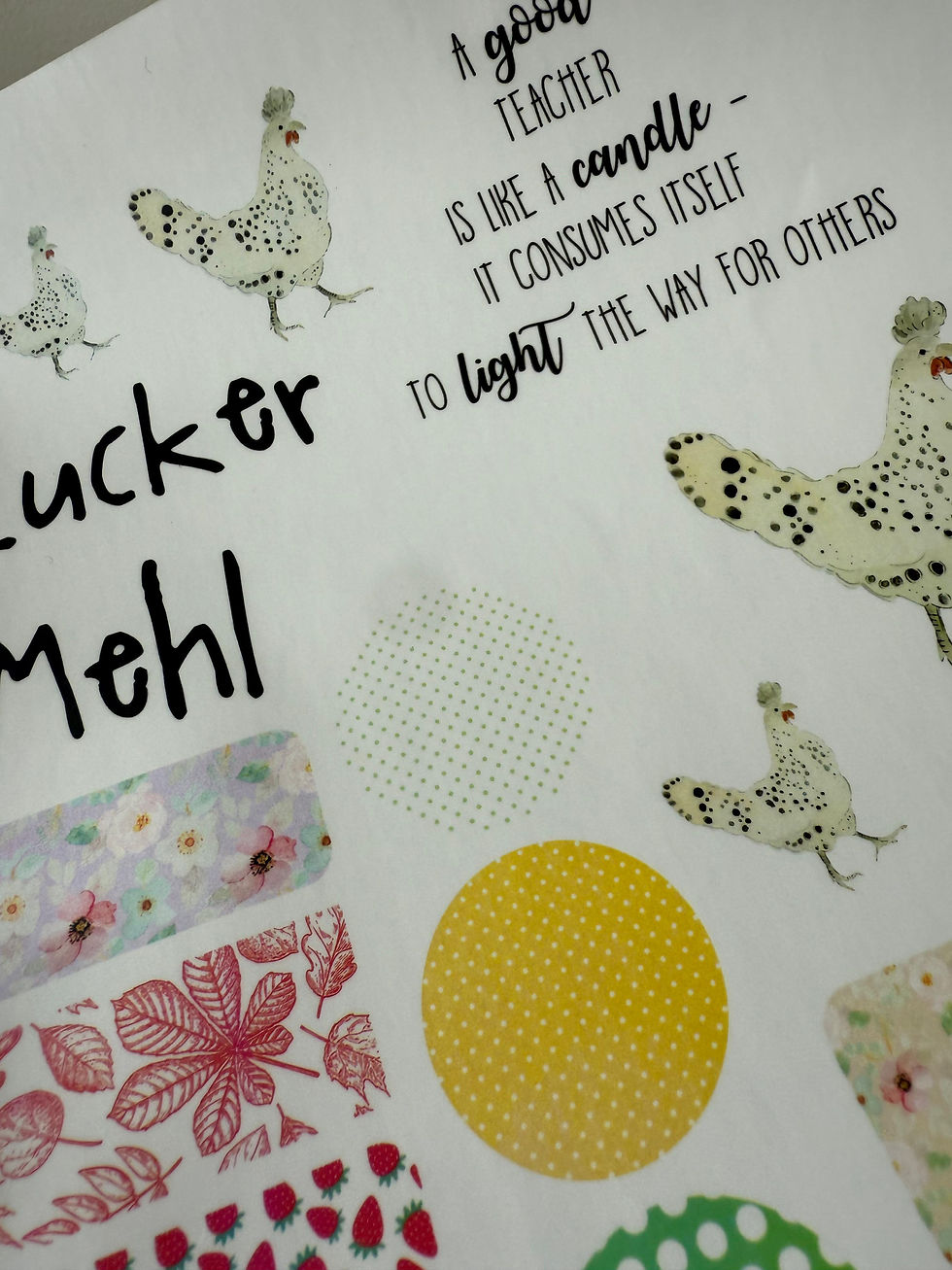 Wasserfestes Stickerpapier