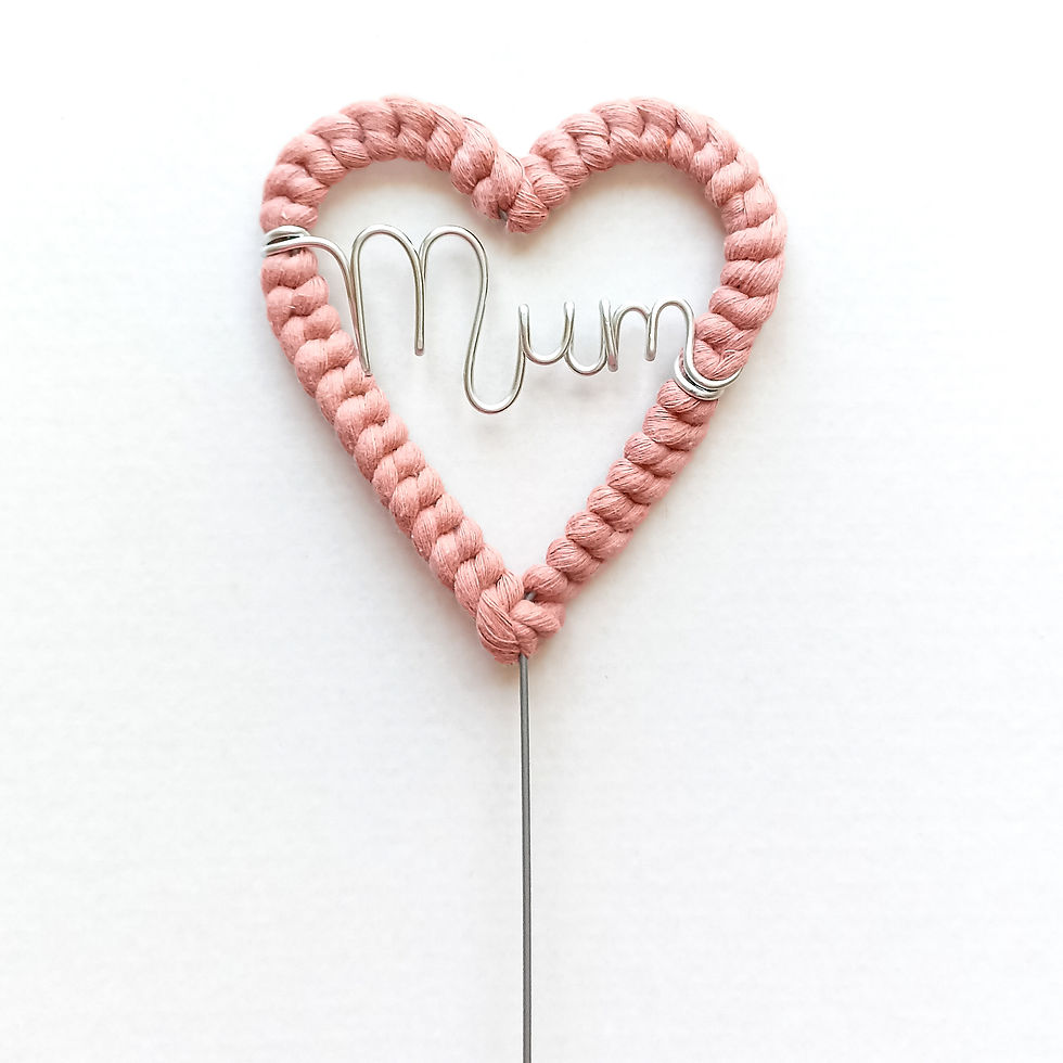 Thumbnail: Mum Heart Bouquet decoration/Plant pick
