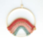 Thumbnail: Medium Boho Bamboo Coloured Rainbow Wreath - Rose Gold