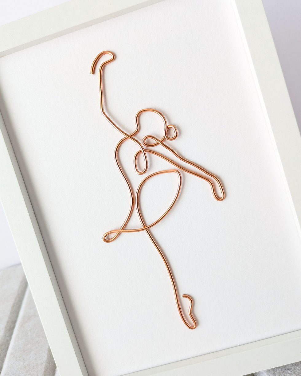 Thumbnail: one line ballerina wire art framed