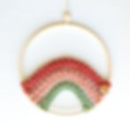 Thumbnail: Medium Boho Bamboo Coloured Rainbow Wreath - Rose Gold