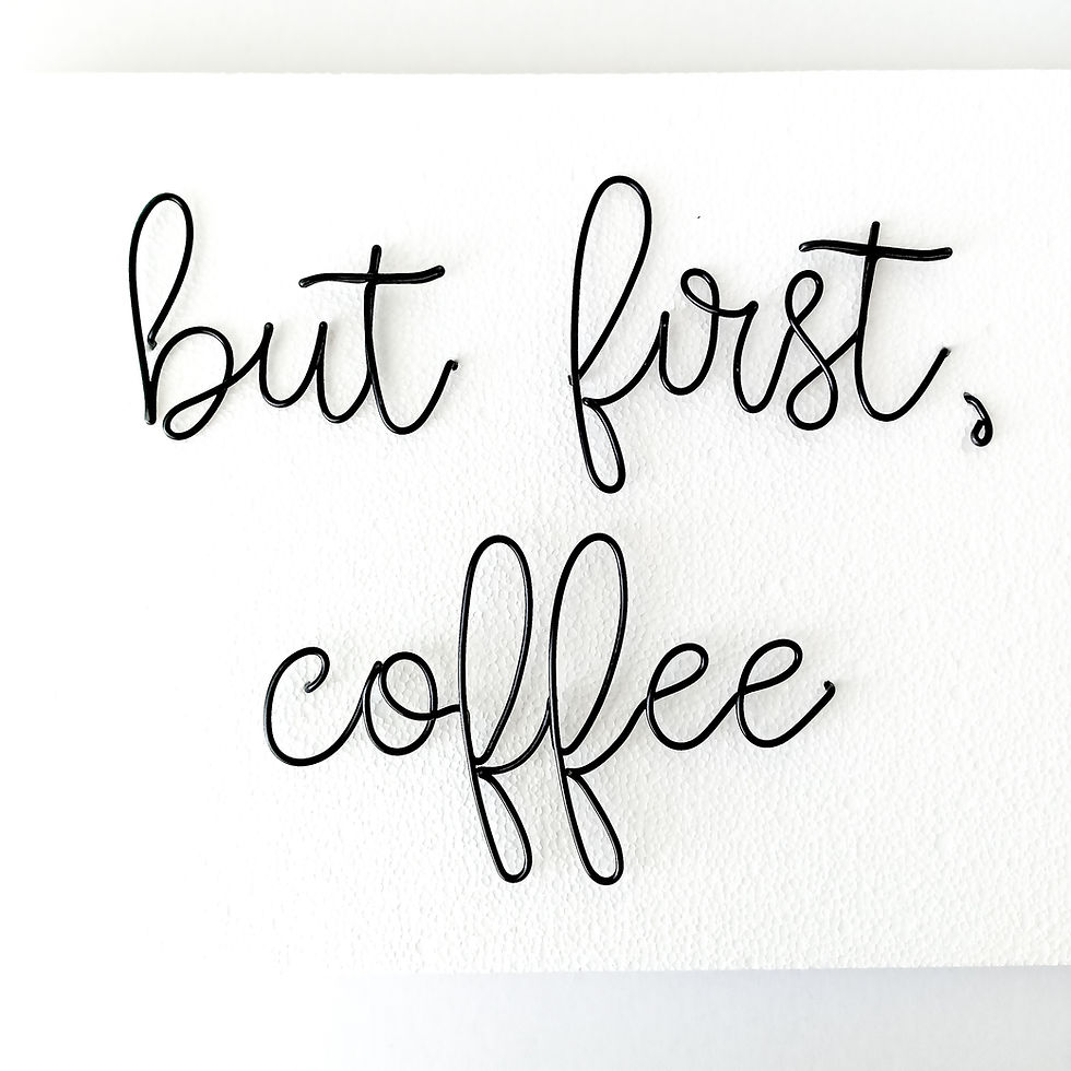 Thumbnail: But First Coffee Wire Words