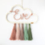 Thumbnail: Vintage Rose Rainbow Cloud Wall Hanging