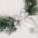 Thumbnail: Silver sparkle christmas wreath with foliage and silver and white accents