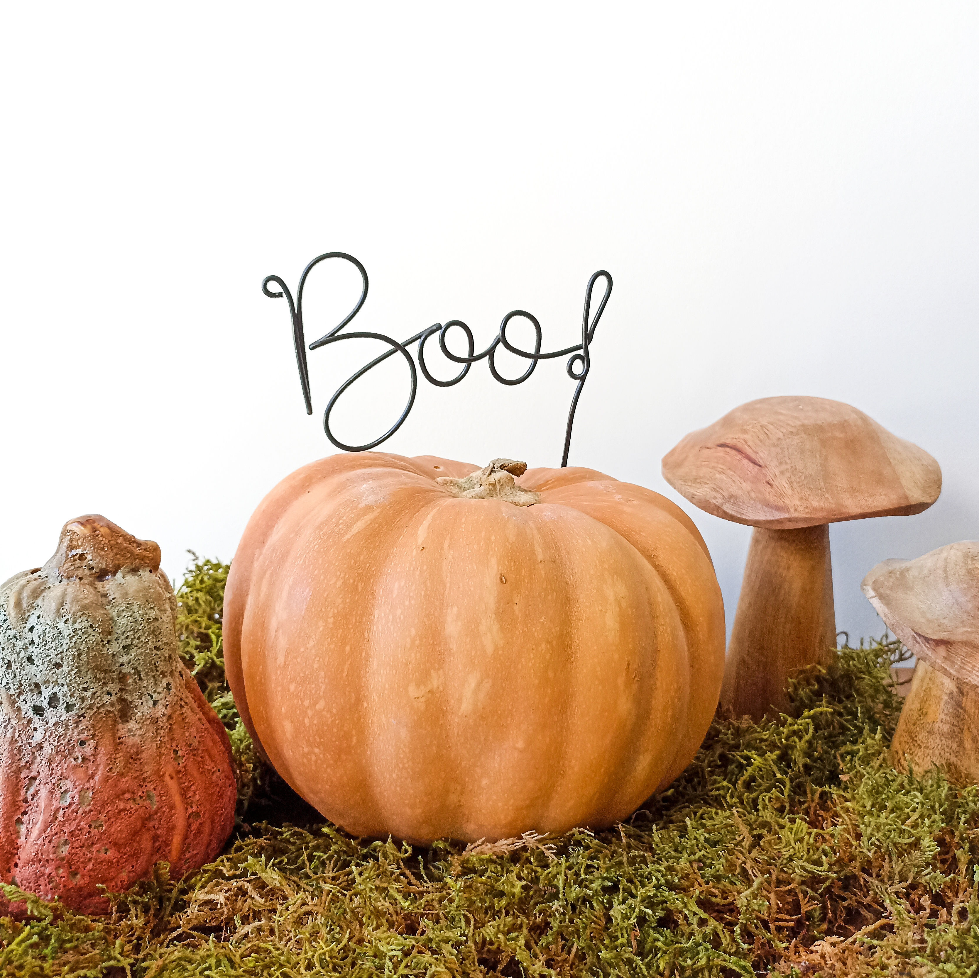 Halloween Boo Pumpkin Topper