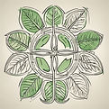 a botanical symbolical icon for shared l