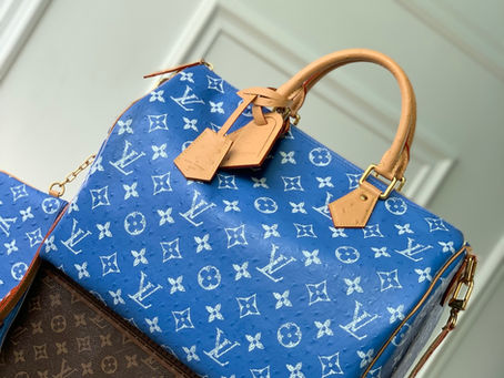 1:1 Mirror Louis Vuitton Speedy P9 Bandoulière 40 Blue Monogram M24418