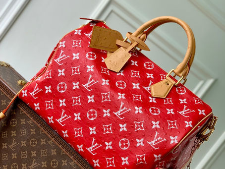 1:1 Mirror Louis Vuitton Speedy P9 Bandoulière 40 Red Monogram