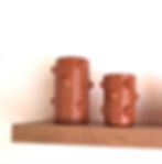 Conjunto em barro bolinhas 