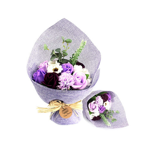 Bouquet De Fleurs De Savon Violet
