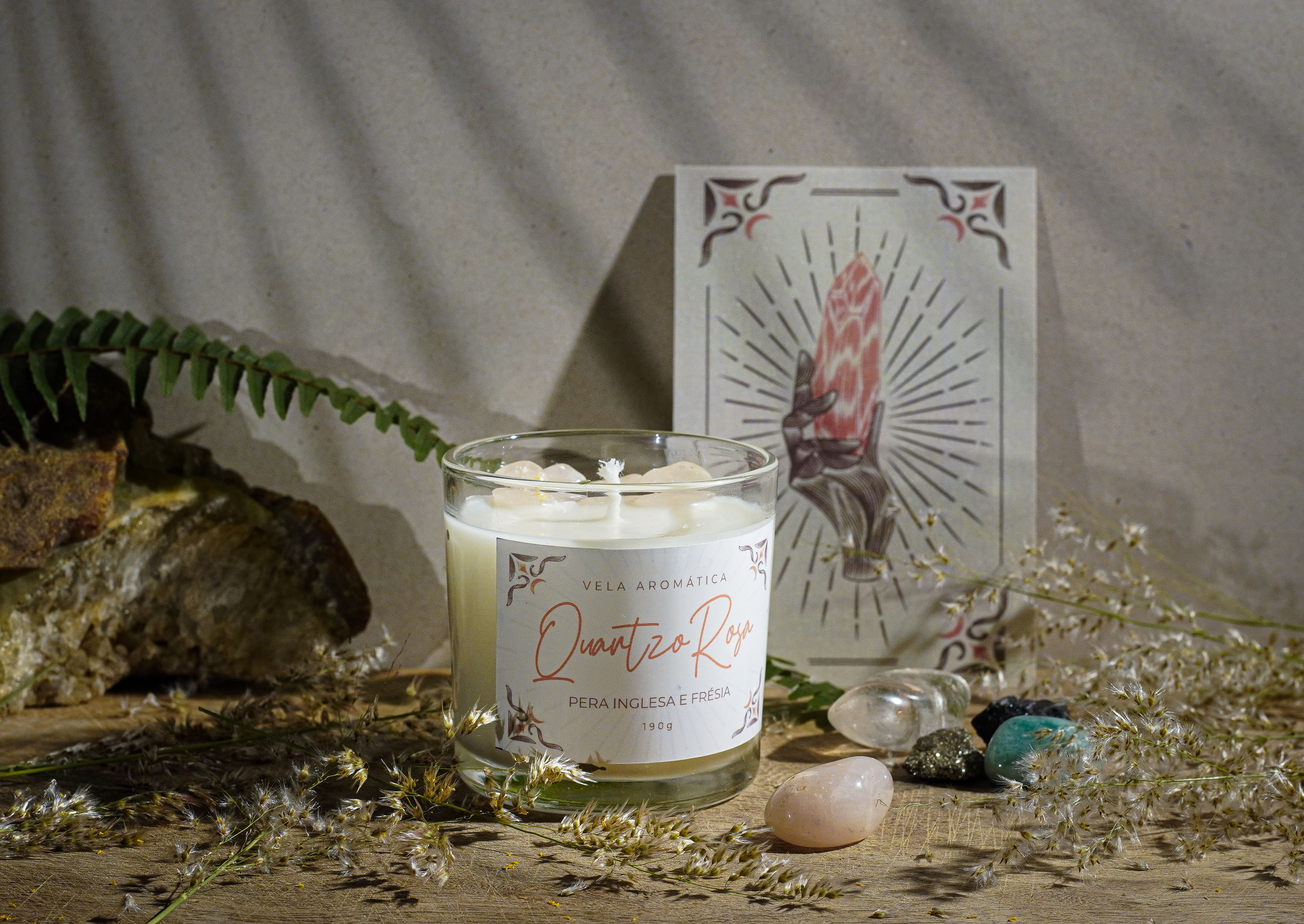 Vela Artesanal de Pera Inglesa & Frésia