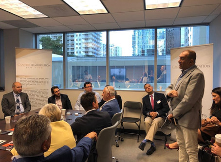 Business Breakfast @ Canero Immigration Law Firm Miami....with Italia America Chamber of Commerce So