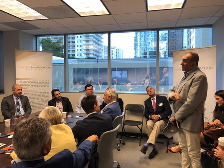 Business Breakfast @ Canero Immigration Law Firm Miami....with Italia America Chamber of Commerce So