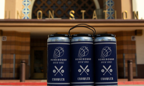Homebound Brew Haus Crowlers Outside of Union Station