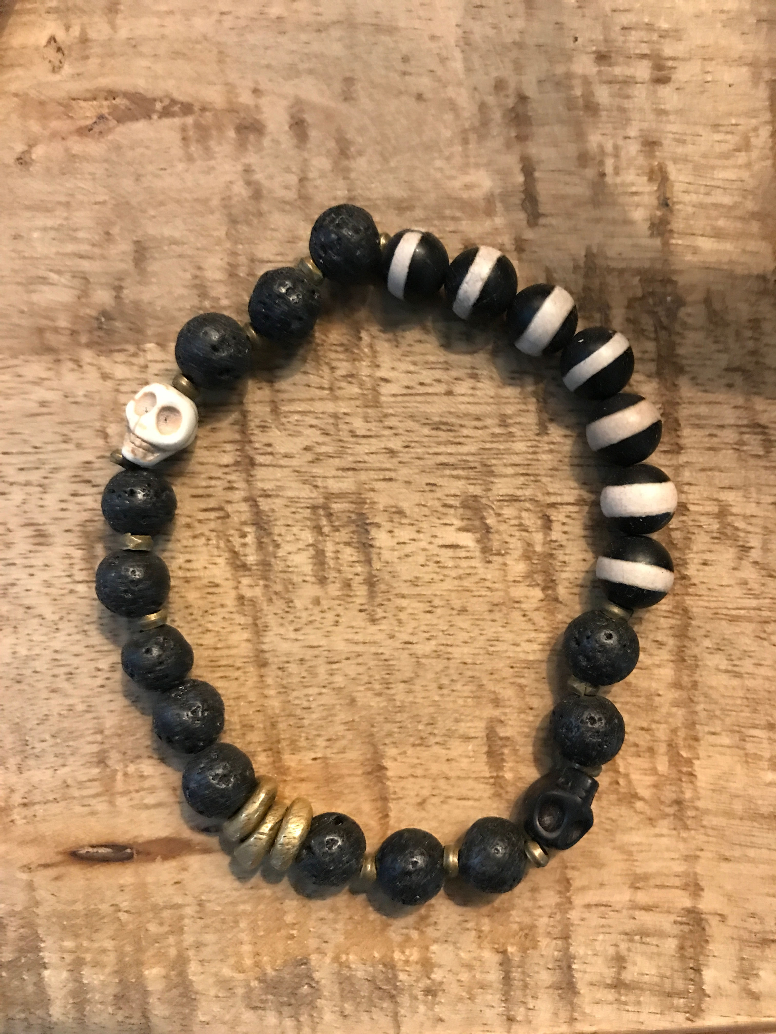 Mens Lava Rock Bracelet
