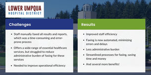 Lower Umpqua's challenges and results comparison table