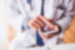 Doctor using smartphone
