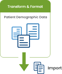 Step 2 is conversion and transforming and formatting patient data.