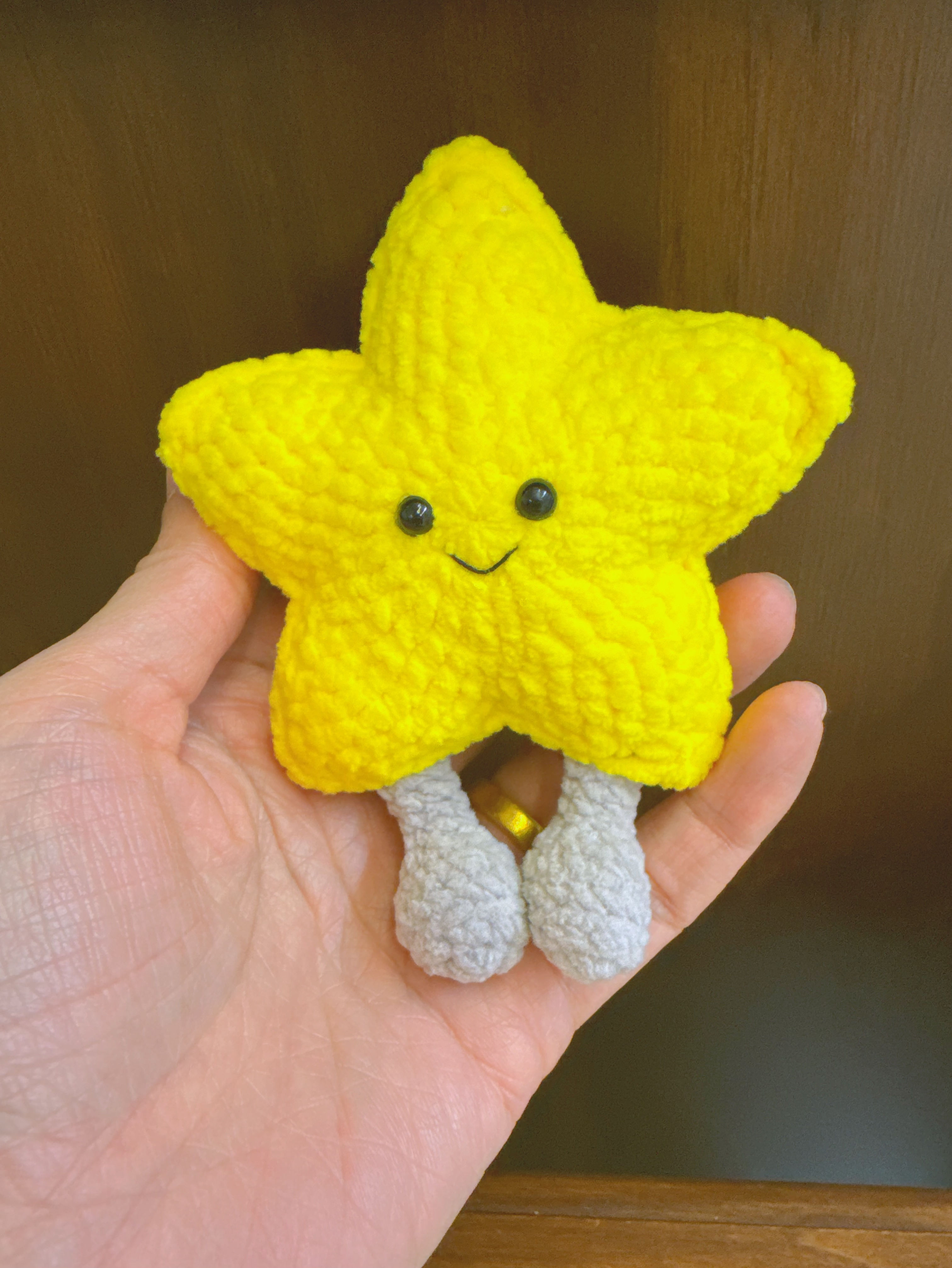 Handmade Crochet JC Star Keychain 4.5”