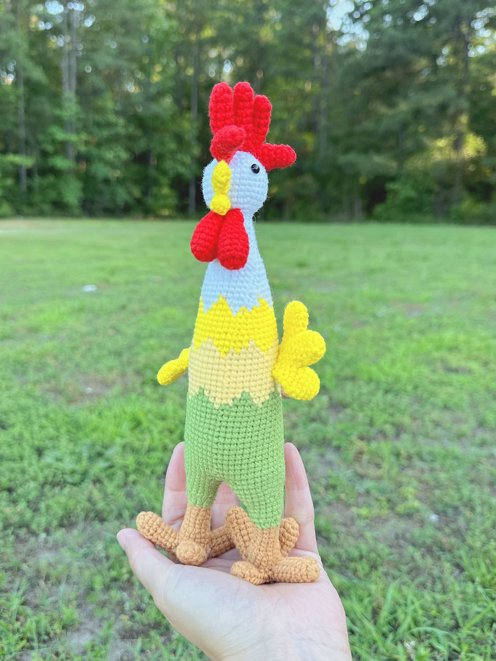 Thumbnail: handmade crochet amigurumi crochet rooster plushie 