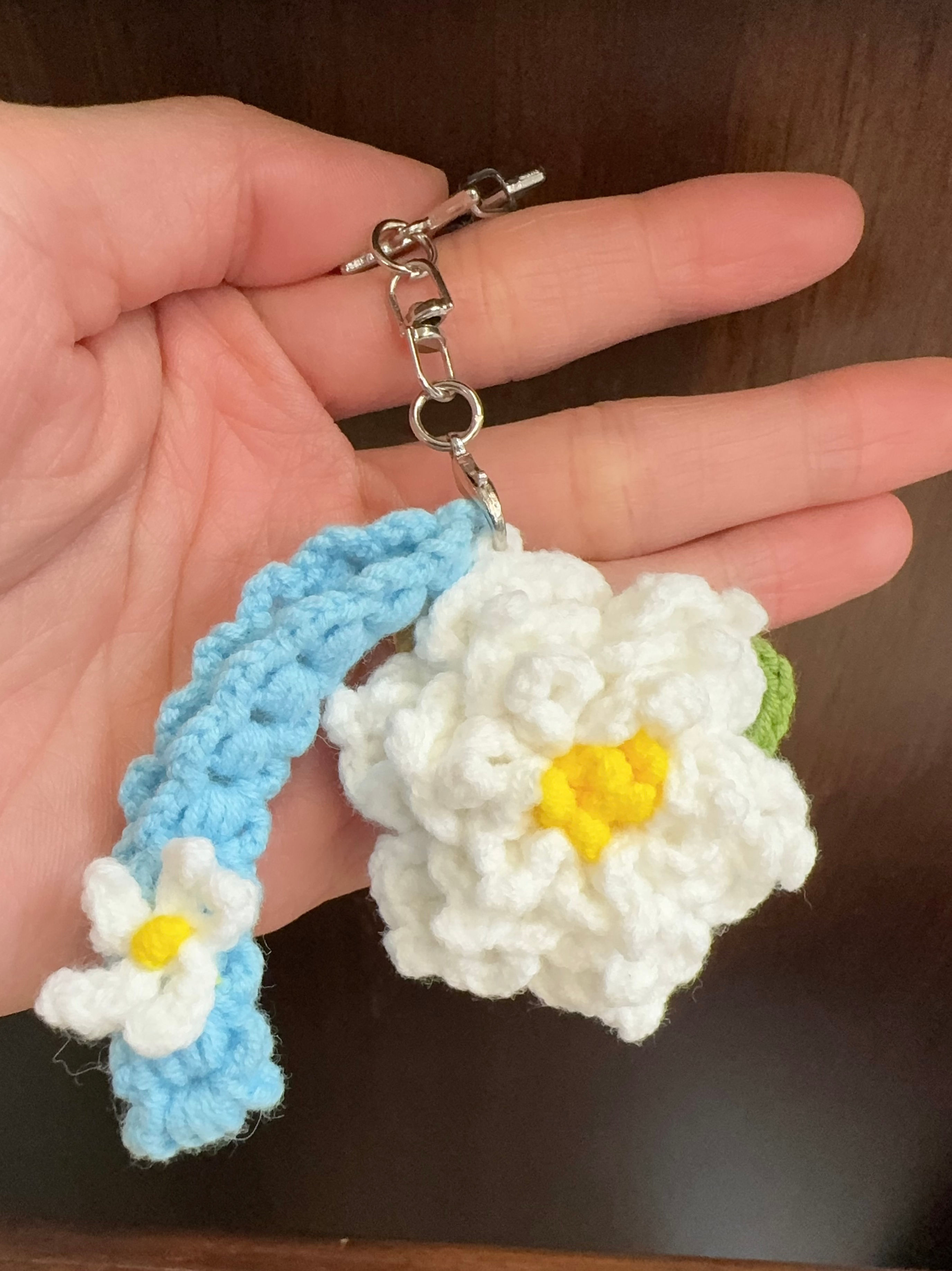 Handmade Crochet-Cute Floral Keychain-2”