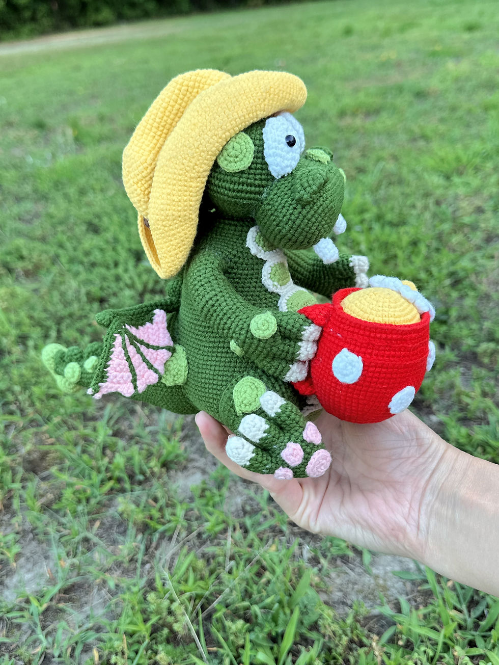 Thumbnail: Handmade Crochet Amigurumi Vacation Dragon 