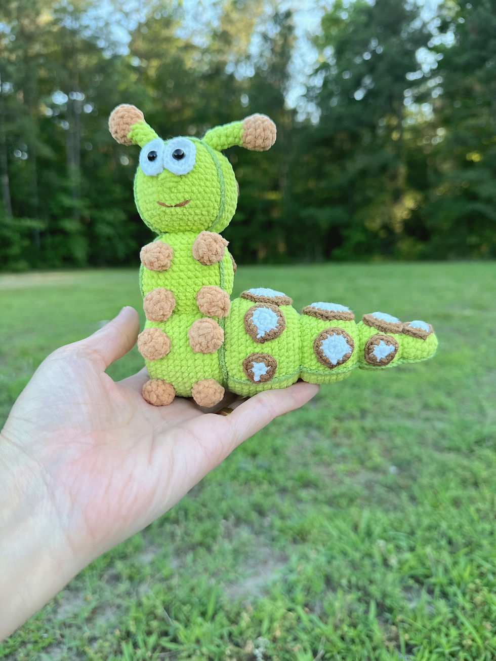 Thumbnail: handmade crochet caterpillar amigurumi plush toy