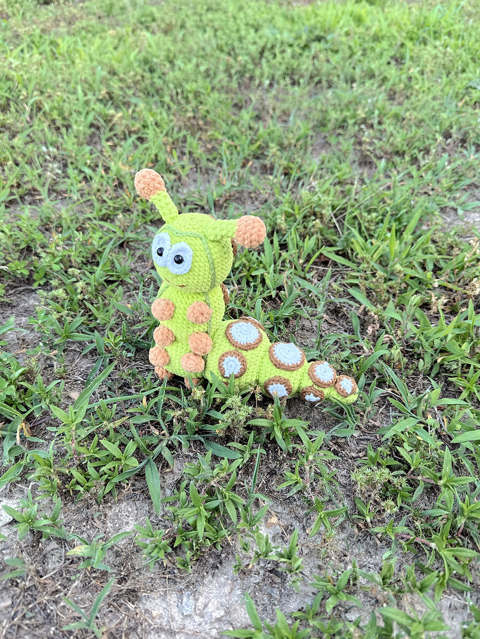 Thumbnail: handmade crochet caterpillar amigurumi plush toy