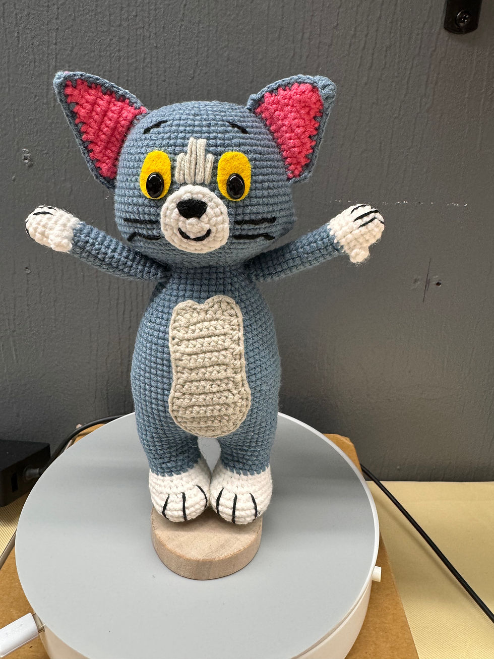 Thumbnail: Handmade Crochet Cat and Rat Tom Jerry set
