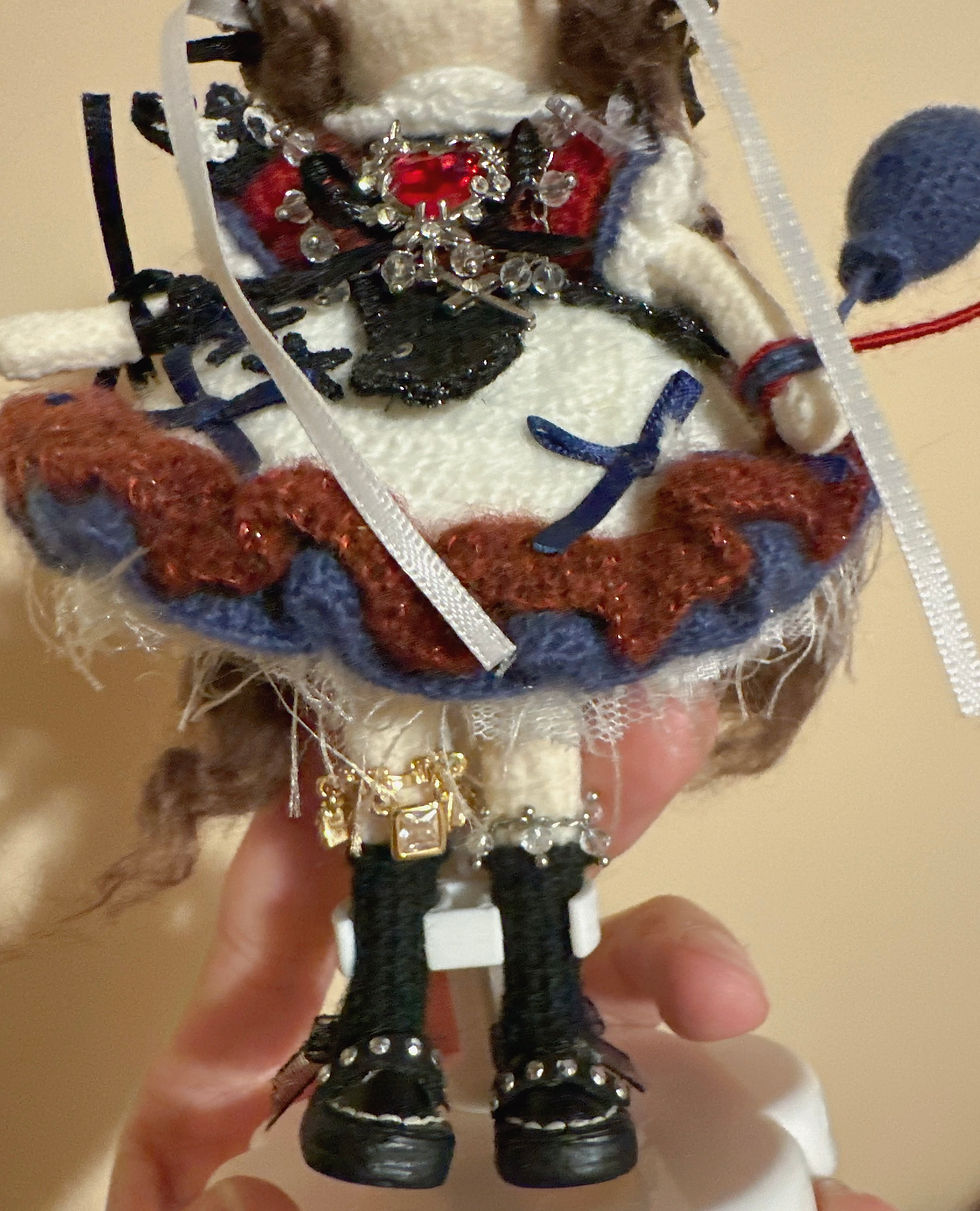 Thumbnail: Luxury Micro Crochet Gothic Doll –Kiki  Mini Amigurumi – Fantasy Collectible