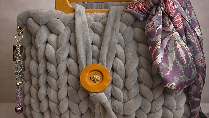 Grey Marshmallow Bag