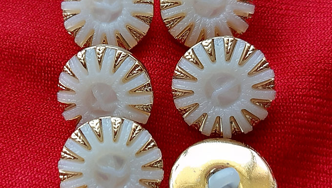 White and Gold Buttons
