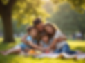 A-family-embracing-during-a-picnic-in-a-park-with-soft-natural-lighting-and-vibrant-colors