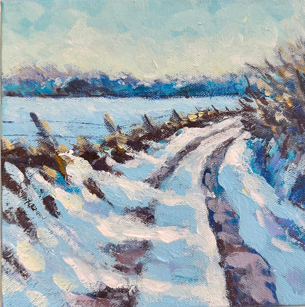 Greetings card - Snowy path