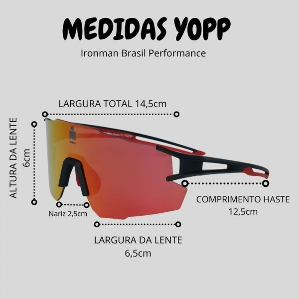 Miniatura: Óculos de Sol Performance Yopp Ironman Brasil UV400 Mask IMB2.2.