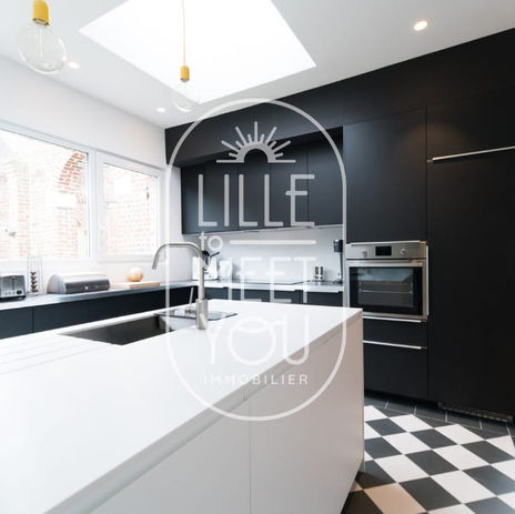 Maison familiale à louer Lille Euratechnologies  Lille to meet you expatriés expatriation 6 chambres et jardin - Séjour cuisine à vendre location