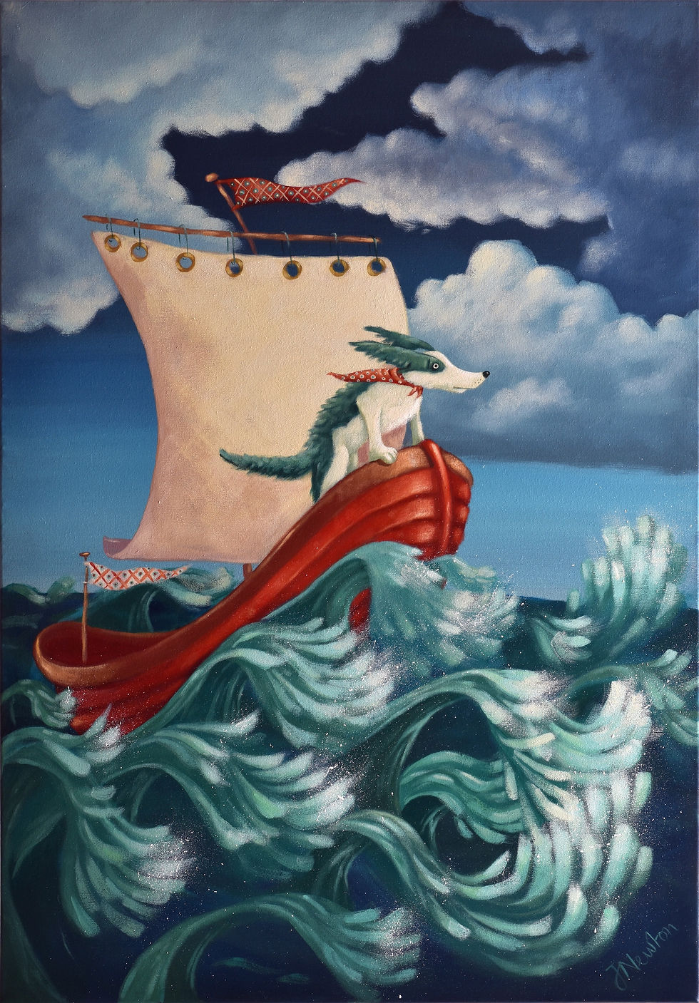 A3 Artists print: Salty Sea Dog