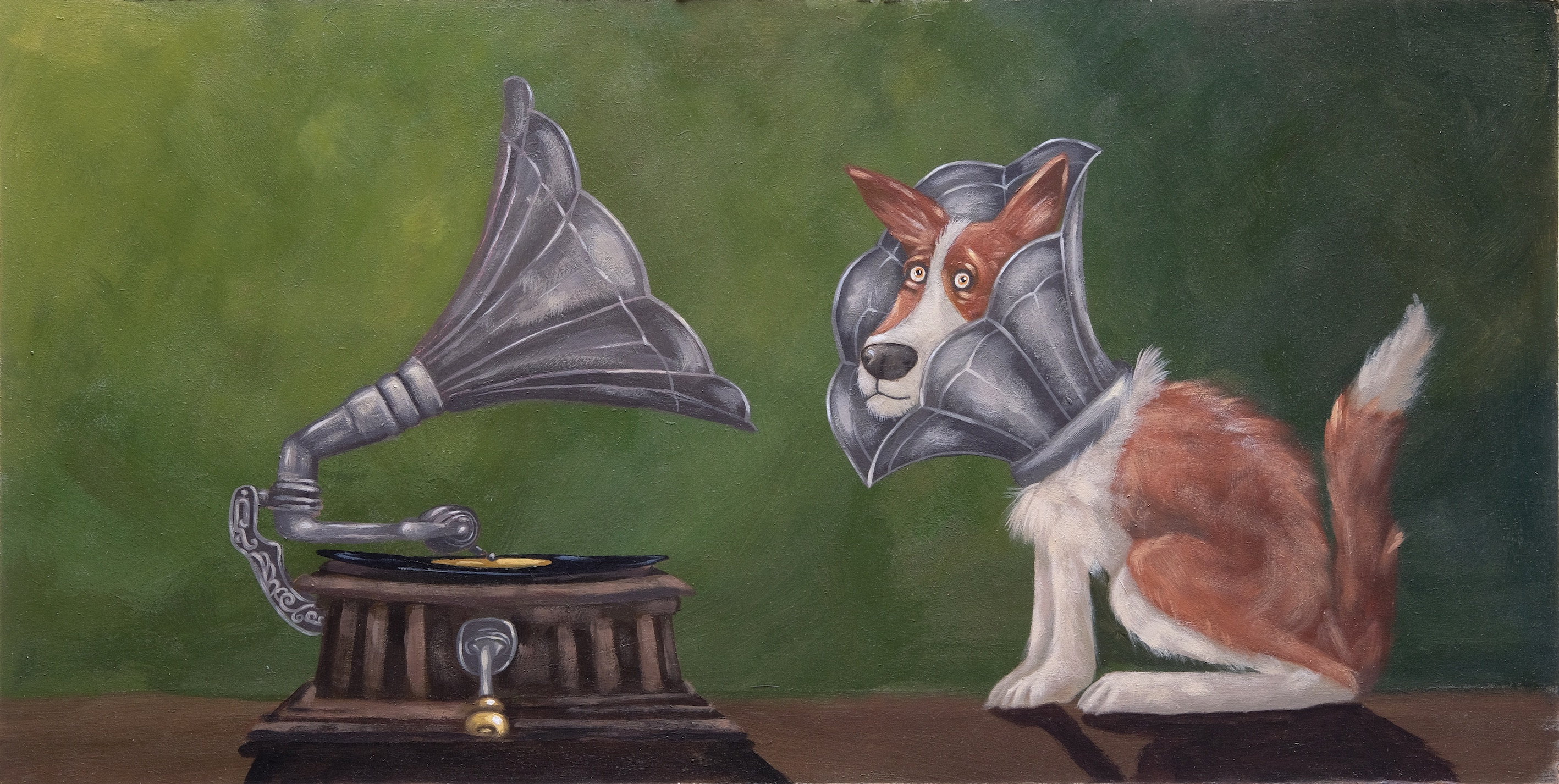 16 x 20" Artists print: Bob, Cone, Gramophone