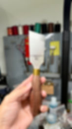 Thumbnail: Skiving knife -with wooden handle