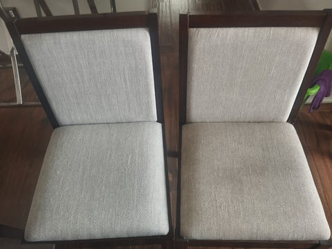 Lavado y limpieza de sillas el antes y despues