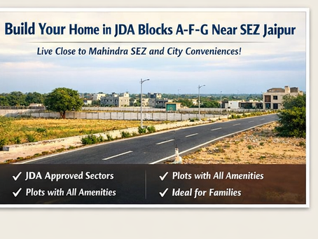 JDA Plots Near Mahindra SEZ Jaipur Blocks A–G RK Realty Jaipur